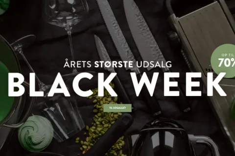 KitchenOne Black Week 2025 – Spar op til 70 % på kvalitetskøkkenudstyr